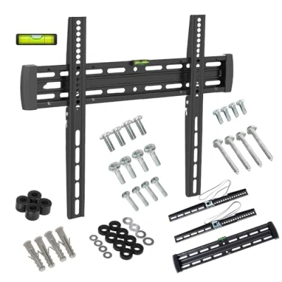 Abbildung von Maclean MC 643 TV Wandhalterung, Halterung für Flach und Curved Fernseher 32 55&quot;, LCD, LED, QLED, OLED, Plasma, Halter, Wandhalter bis 30kg