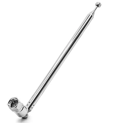 Abbildung von Adapter Universe 74cm Teleskop Antenne Ersatz F Stecker DAB UKW Radio FM AM Auto Audio Stabantenne