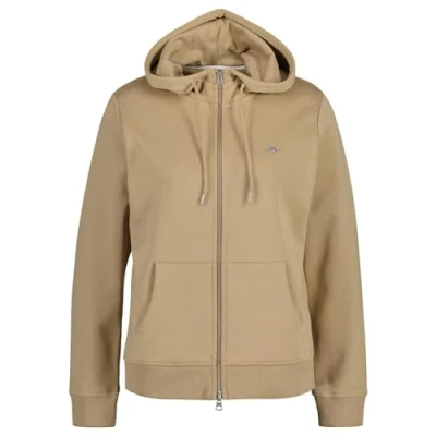 Abbildung von GANT Regular Shield ZIP Sweatjacke, Damen, Größe: 40, Khaki