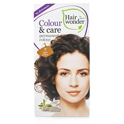 Abbildung von (2er BUNDLE) Hennaplus Hairwonder Colour und Care 5 light brown, 100 ml 100ml Hair Wonder