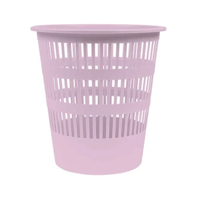 Abbildung von DONAU D307 23 Abfallkorb Papierkorb Mülleimer 12 Liter/Violett/Rosa Pastellfarbe/Kunststoff/Für Büro Küche Stabil Ökologisches PP Produkt Rissbeständig/ 1 Stück