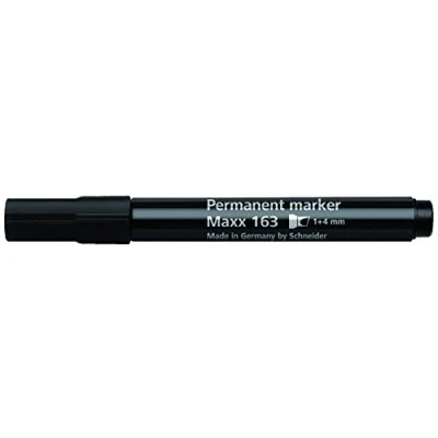 Abbildung von 10 x Schneider Permanentmarker Maxx 163 nachfüllbar 1+4 mm schwarz