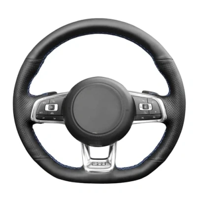 Abbildung von MEWANT Lenkradbezug Für Golf GTI 7 GTD GTE R Polo Handstiche Lenkradhülle