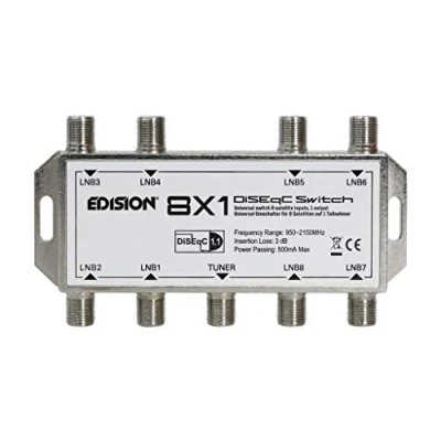 Abbildung von DiSEqC 8x1, Switch 8/1, 8 Sat to 1 Stb