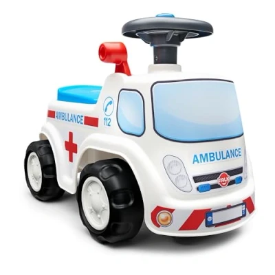 Abbildung von FALK Ambulance ride on med opbevaringsrum, rat og horn (808 001)