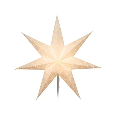 Abbildung von Best Season Papier Ersatzstern &quot;Sensy Star 54&quot; Durchmesser 54 cm, inklusive Halterung, Vierfarb Karton, crème 231 29