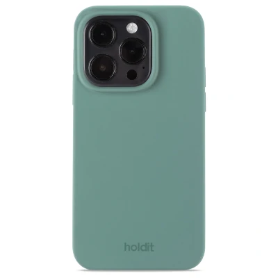 Abbildung von Apple iPhone 14 Pro Hülle Silikon Holdit Hard Case/Backcover Handyhülle Grün