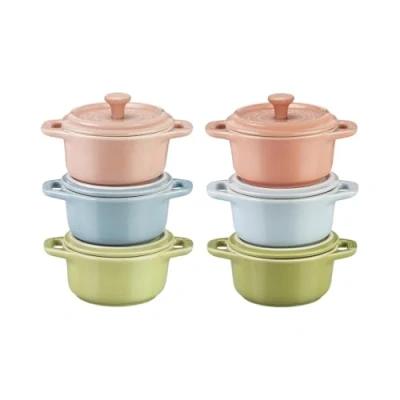 Abbildung von Staub Ceramique Cocotte Set Macaron 6 tlg, rund, Keramik