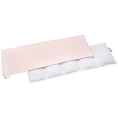 Abbildung von Medi Partners Kirschkernkissen 60x20cm 800g 100% Baumwolle Waffle 5 kammern Körnerkissen groß Öko Natur Wärmekissen Kältetherapie abnehmbarer Bezug (Minze)