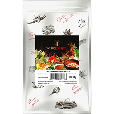 Abbildung von Basilikum gemahlen, Keimreduziert. Spitzenqualität aus Ägypten. Beutel 1000g (1KG)