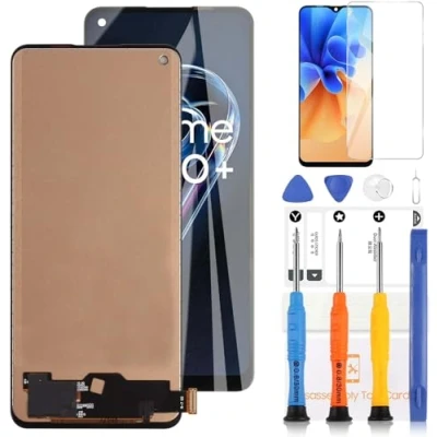 Abbildung von Bildschirm Ersatz für Realme 9 PRO+ LCD 6,4 Zoll Oppo PRO Plus RMX3392 RMX3393 Display Touchscreen Digitizer Montage Kit mit Werkzeug (Schwarz, TFT Version)