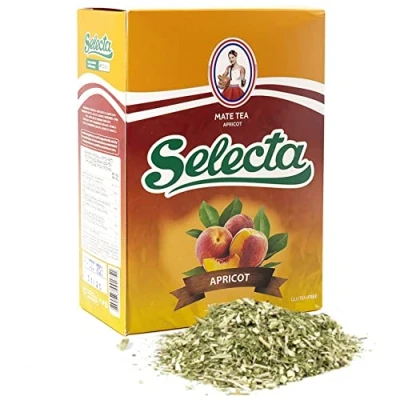Abbildung von Selecta Yerba Mate Tee Aprikose 0.5 kg + Geschenk Probe (40g): Reich an Antioxidantien und Vitaminen, beschleunigt den Stoffwechsel, zuckerfrei Paraguay