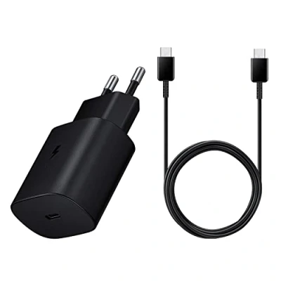 Abbildung von 25W Superschnell Adapter Netzteil USB C Ladekabel Schnellladegerät für Original Samsung Galaxy S24 Ultra S23 S23FE S22 S21 S20 A55 A54 A53 A52 A34 A33 A24 A23 A14 A13 Tab S9 S8 S7
