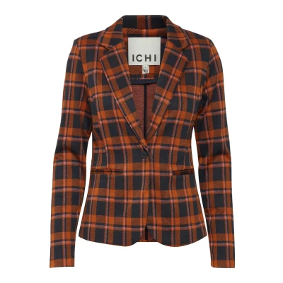 Abbildung von ICHI Ihkate checko Blazer, Damen, Größe: Medium, Total eclipse jaquard