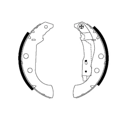 Abbildung von TEXTAR 91056600 Bremsbacken 228,6 42 mit Handbremshebel CITROËN: Xsara Schrägheck, Kombi, PEUGEOT: 306 Cabrio