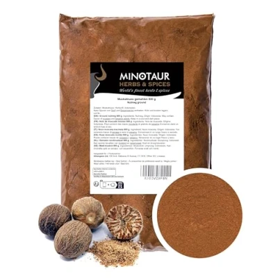 Abbildung von Minotaur Spices Muskatnuss gemahlen 2 x 500g (1 Kg) Pulver