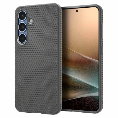 Abbildung von Samsung Galaxy S25 Plus Hülle Silikon Spigen Soft Case/Backcover Handyhülle Grau Shockproof/Stoßfest