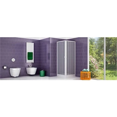Abbildung von PVC Duschkabine 90x100 mit zentraler Öffnung Mod. Acquario