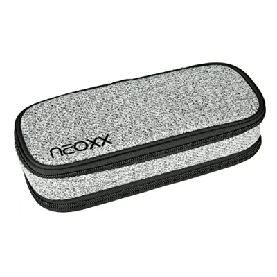 Abbildung von neoxx Catch Schlamperbox Wool The World Schlampermäppchen für Schulkinder mit stylischem Design Federmäppchen Zwei Reißverschlussfächern