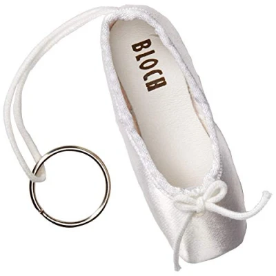 Abbildung von Bloch Damen Mini Pointe Shoe Keyring Schlüsselanhänger, weiß, Einheitsgröße