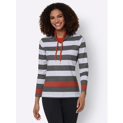Abbildung von Casual Looks Stehkragenshirt &quot;Ringelshirt&quot;