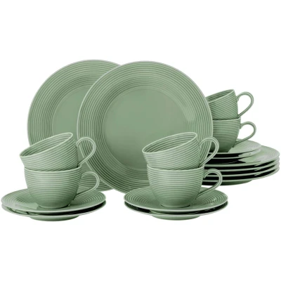Abbildung von Seltmann Weiden Kaffeeservice &quot;Geschirr Set, Service Beat&quot;, (Set, 18 tlg.), wunderschöne Farbglasur, Made in Germany, Teile, für 6 Personen