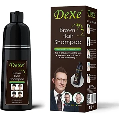 Abbildung von Instant Shampoo for Brown Hair, Hair Dye Men and Women, Easy to Use, 100 Grey Coverage, Quick, Lasts 30 Days, 3 in 1