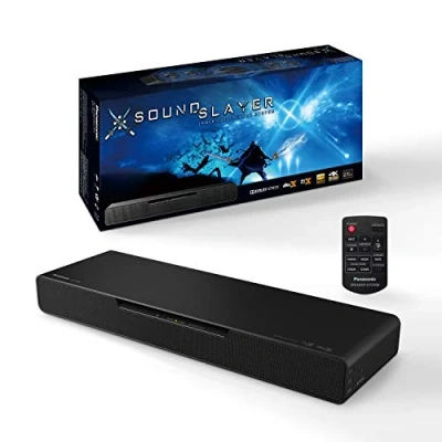 Abbildung von Panasonic SC HTB01 PC Gaming Lautsprecher mit integriertem Subwoofer (Dolby Atmos und DTS:X, Bluetooth, High Resolution Audio, HDMI) schwarz