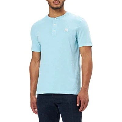 Abbildung von s.Oliver MIT Henleyausschnitt Tshirt basic, Herren, Größe: Small, Helles türkis