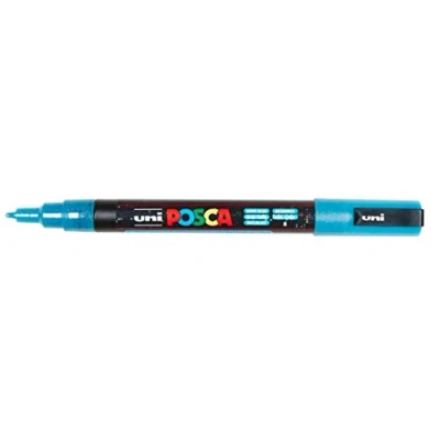 Abbildung von Uni Ball Fasermaler Posca PC 3M 0,9 1,3mm Glitter hellblau