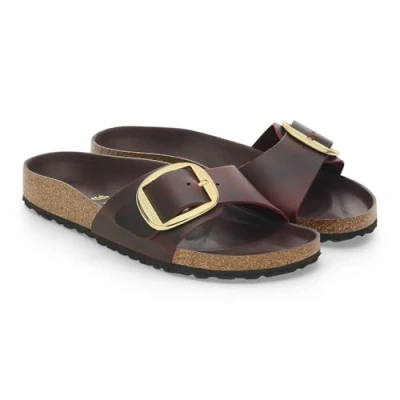 Abbildung von Birkenstock Pantolette flach, Damen, Größe: 41, Rot Schuhe