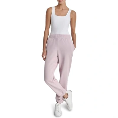 Abbildung von DKNY Women&#039;s Rhinestone Logo High Waist Jogger, Allure, Small