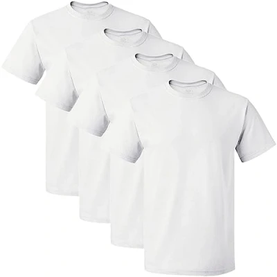 Abbildung von Fruit of the Loom Herren Premium Tee Unterhemd, Regular Crew 4er Pack, Weiß, XL