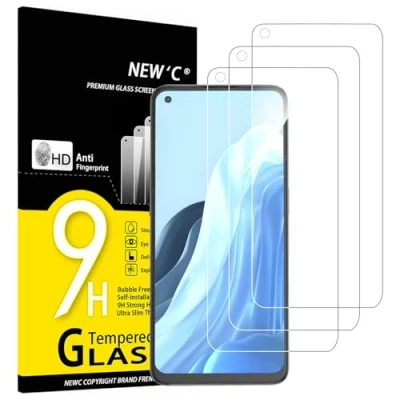 Abbildung von NEW&#039;C 3 Stück, Panzer Schutz Glas für Oppo Reno 7, Frei von Kratzern, 9H Härte, HD Displayschutzfolie, 0.33mm Ultra klar, Ultrabeständig