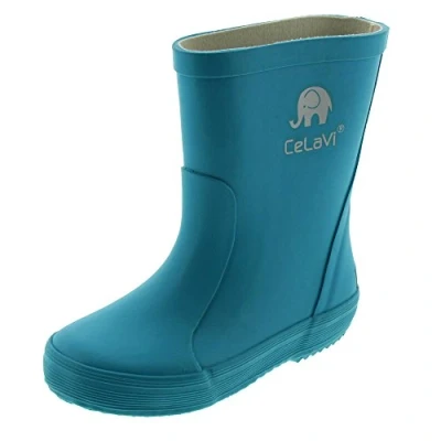 Abbildung von Celavi Kinder Unisex Wasserdichte Gummistiefel, 100% Naturkautschuk Regenstiefel, Größe: 22, Farbe: Blau, 1147