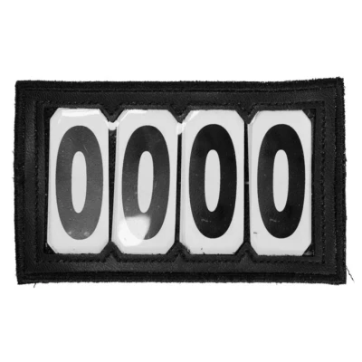 Abbildung von Kentucky Kopfnummer Velcro PVC Schwarz 4 Zahlen