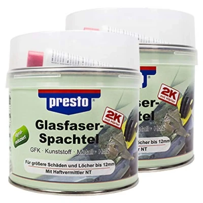 Abbildung von Presto 2X 601112 G Lasfaserspachtel Mit Härter Rau Grün 1000