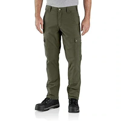 Abbildung von Carhartt Herren Arbeitshose Ripstop Cargo Fleece Lined, Farbe:Basil, 42L30