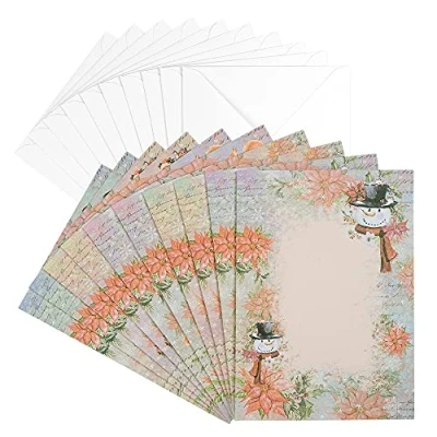Abbildung von Ideen mit Herz Grußkarten Set Umschlägen 10 Motiv Karten blanko bunt neutral Ideal für Glückwünsche zum Geburtstag, Hochzeit, uvm. Din B6 (Winterzeit 03)