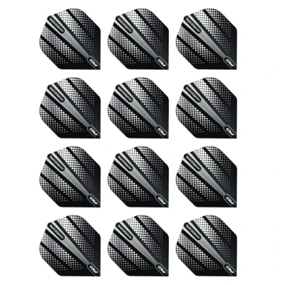 Abbildung von RED DRAGON Hardcore Radical Black Flash Dart Flights 4 Sets Per Pack (12 in total)