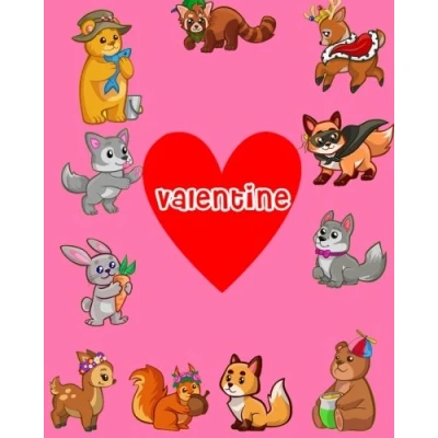 Abbildung von Valentine: Valentine Coloring Book For Kids, Stress Relieving …So Beautiful Theme Filled With Hearts, Flowers, Lovely Animals &amp; More