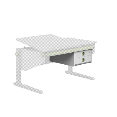 Abbildung von moll Winner Twin Box, Erweiterung für den Kinderschreibtisch Winner/Winner Split, zusätzlicher Stauraum unterhalb der Schublade, Dekor Weiß, Holzwerkstoff, 42 x 57 24cm