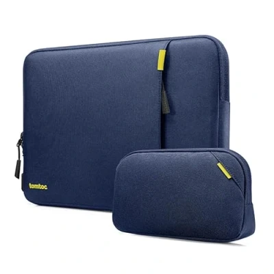 Abbildung von tomtoc 360 Tasche Hülle für 15 Zoll Neu MacBook Air M3/A3114 M2/A2941 2024 2023, Microsoft Surface Laptop Copilot+ PC, 15&quot; 6/5/4/3, Laptophülle mit Zubehör