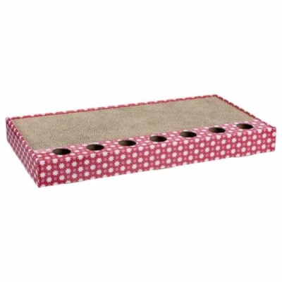 Abbildung von Trixie Scratching cardboard with toys, 48 x 25 cm, pink