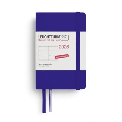 Abbildung von LEUCHTTURM1917 372554 Wochenkalender Mini (A7) 2026, 12 Monate, Ink, Deutsch