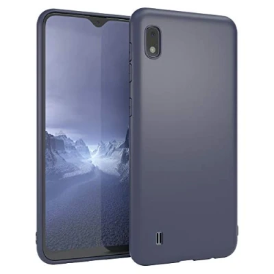 Abbildung von EAZY CASE Handyhülle Silikon mit Kameraschutz kompatibel Samsung Galaxy A10 in Navy Blau, Ultra dünn, Slimcover, Silikonhülle, Hülle, Softcase, Backcover