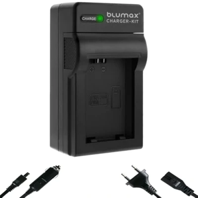 Abbildung von blumax Charger für Sony NP FW50 Akkus Ladegerät ist Kompatibel mit Alpha 7 II 7R 7S 6000 6400 6500 / NEX F3 DSC RX10 IV/ZV E10