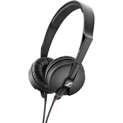 Abbildung von Sennheiser HD 25 LIGHT Leichter On Ear DJ &amp; Monitoring Kopfhörer Robustes Single Headband Design 1,5M beidseitig abnehmbares Kabel 1/4&quot; Klinkenadapter im Lieferumfang Schwarz (508664)