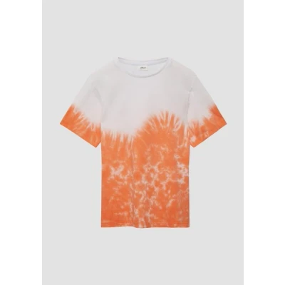 Abbildung von s.Oliver MIT Batikmuster Tshirt print für Kinder, Größe: 170/176, Orange