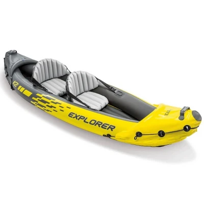 Abbildung von Intex Schlauchboot Aufblasbares Kajak Boot Explorer K2 Phthalates Free Inkl. 84 Paddel und Luftpumpe, 312 X 91 51 cm, 68307np